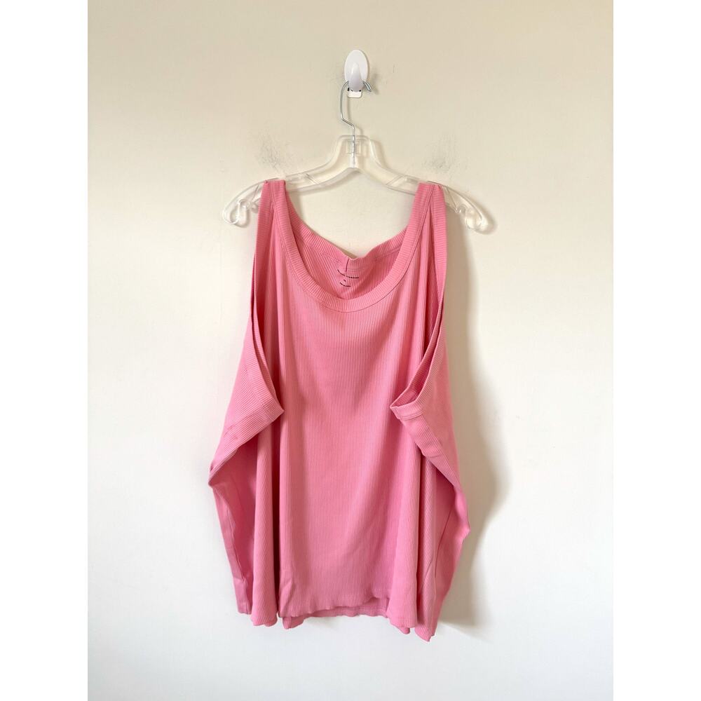 Universal Standard Ribbed Tank Top Pink Size 4XL NEW